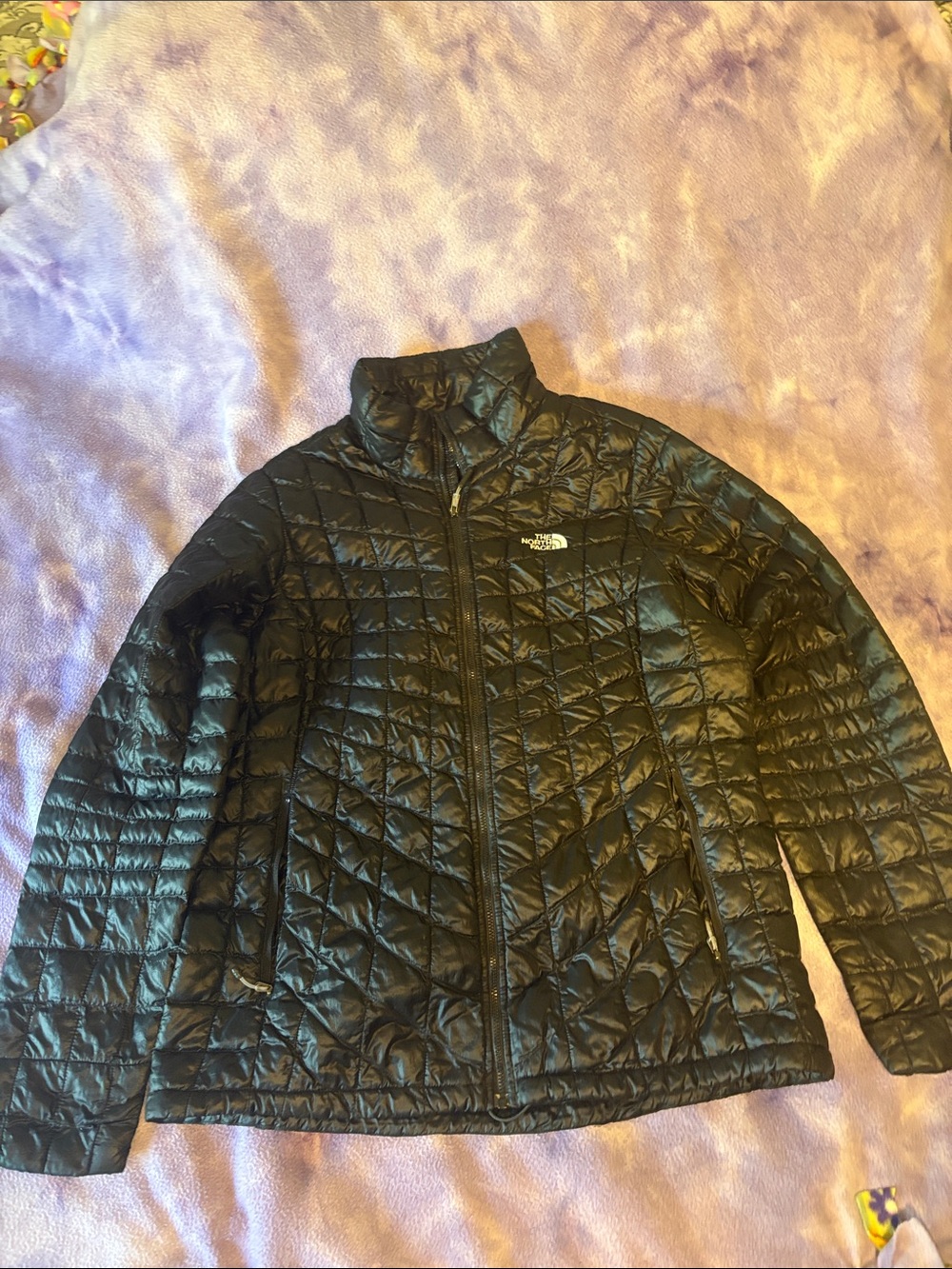 The North Face Black Quilted Insulated Jacket size large woman